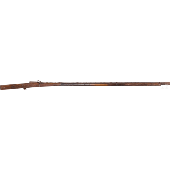 An Indian matchlock wall rifle, 19th century