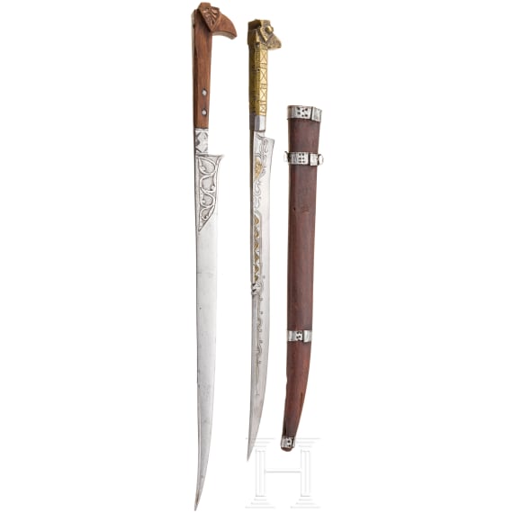Two Moroccan flyssa knives, 19th century