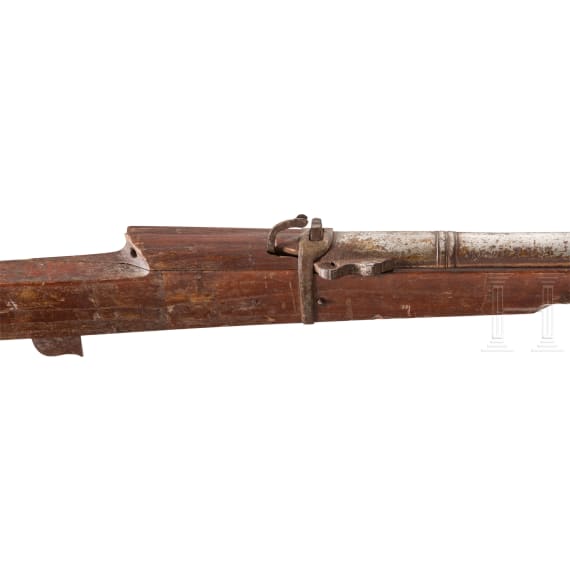 An Indian matchlock wall rifle, 19th century