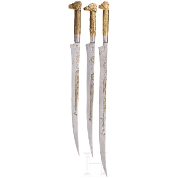 Three Moroccan flyssa knives, 19th century