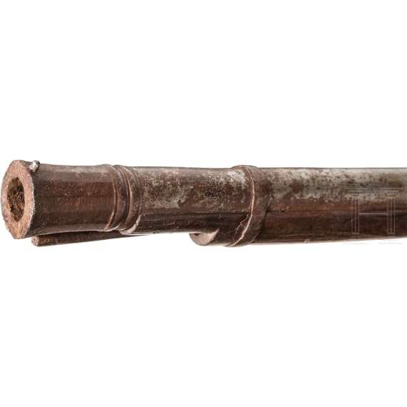 An Indian matchlock wall rifle, 19th century