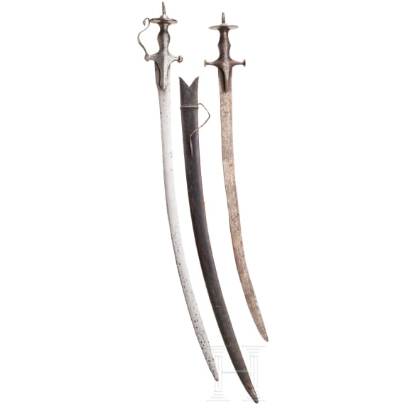 Two Indian tulwars, 19th century