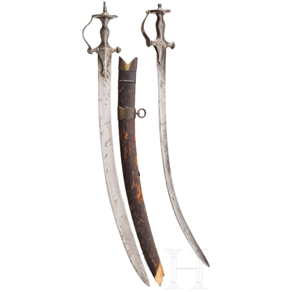 Two Indian tulwars, 19th century