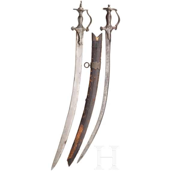 Two Indian tulwars, 19th century
