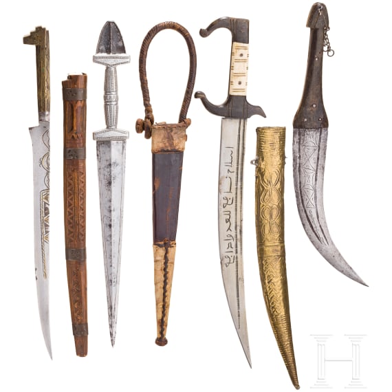 Four North African daggers, 19th and 20th centuries