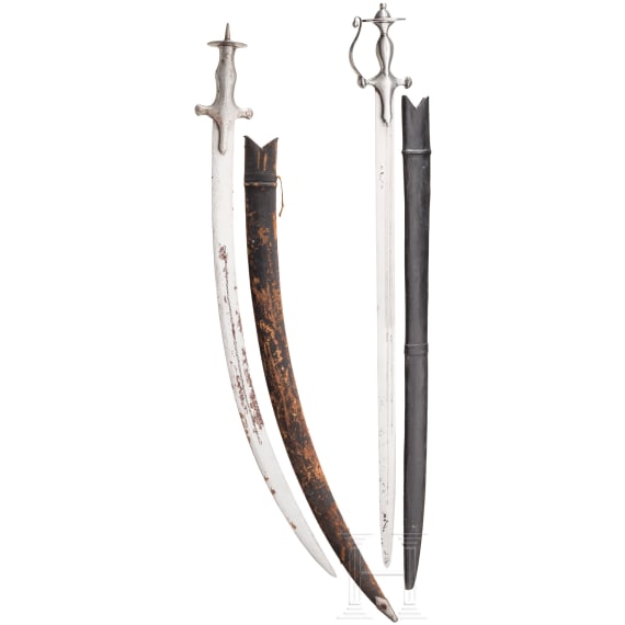 Two Indian tulwars, 19th century