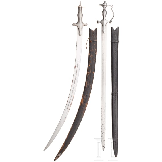 Two Indian tulwars, 19th century