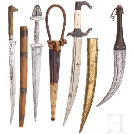 Four North African daggers, 19th and 20th centuries