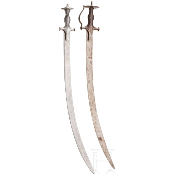 Two Indian tulwars, 19th century