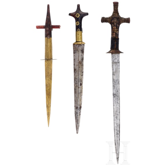 Three Tuareg arm daggers, 20th century