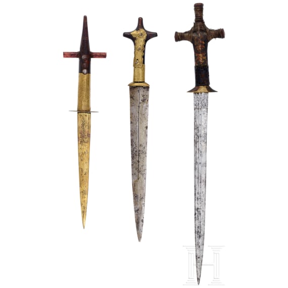 Three Tuareg arm daggers, 20th century