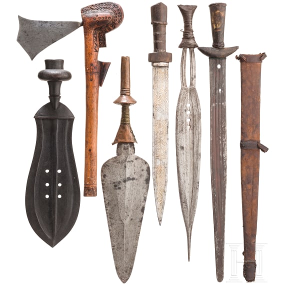 A small collection of North and Central African blank weapons