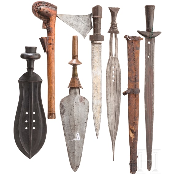 A small collection of North and Central African blank weapons