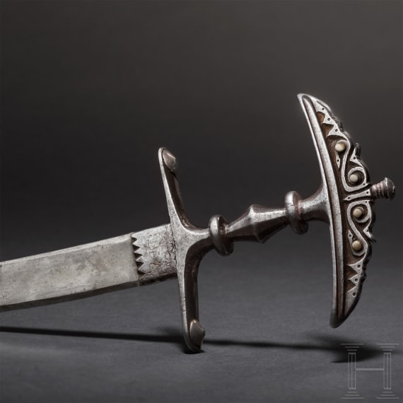 A North Indian jamdhar katari with a Wootz blade, 18th century