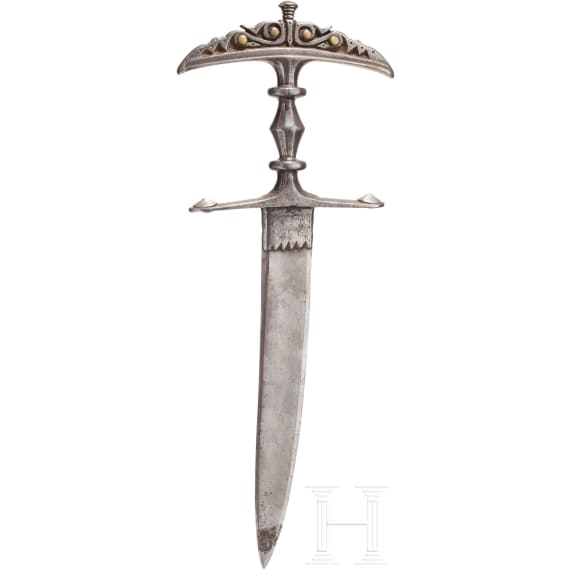 A North Indian jamdhar katari with a Wootz blade, 18th century