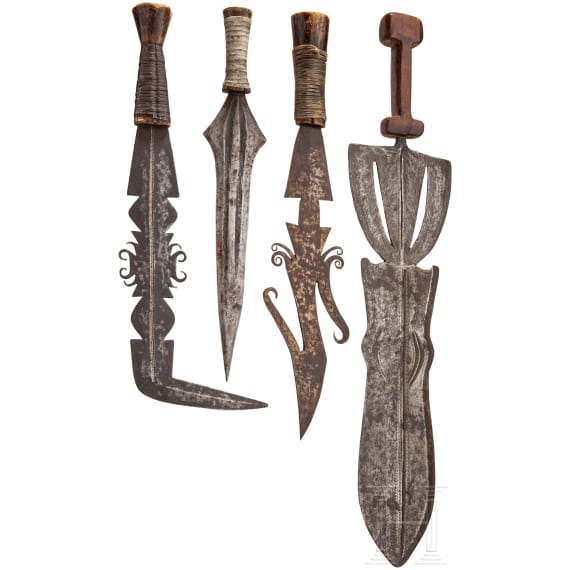 A small collection of Central African swords and knives