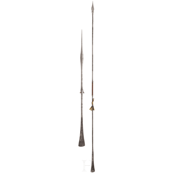 Two African iron spears, 20th century