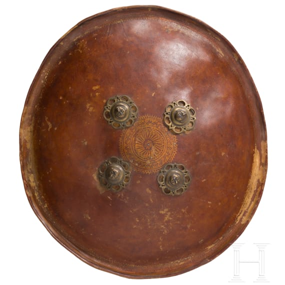 An Indian leather shield, 18th century