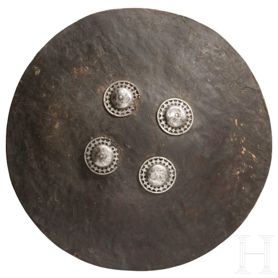An Indian leather shield (ghal), 18th century