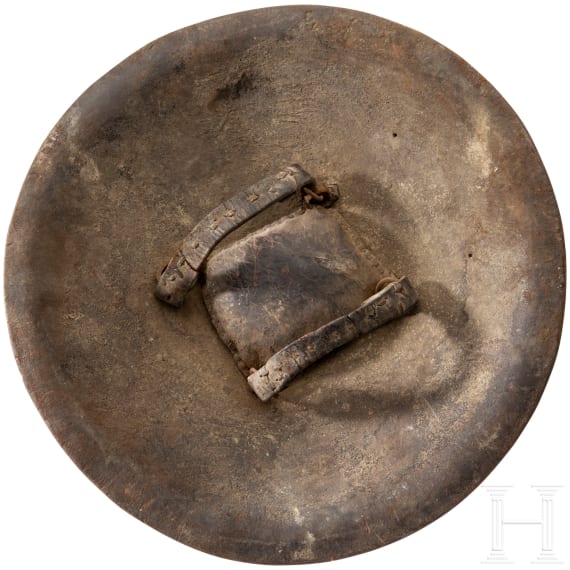 An Indian elephant leather shield, 19th century