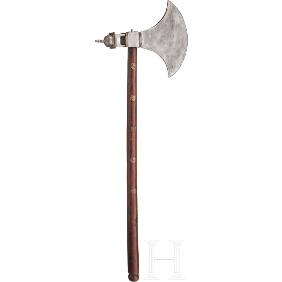 An Indian chiselled axe, circa 1800