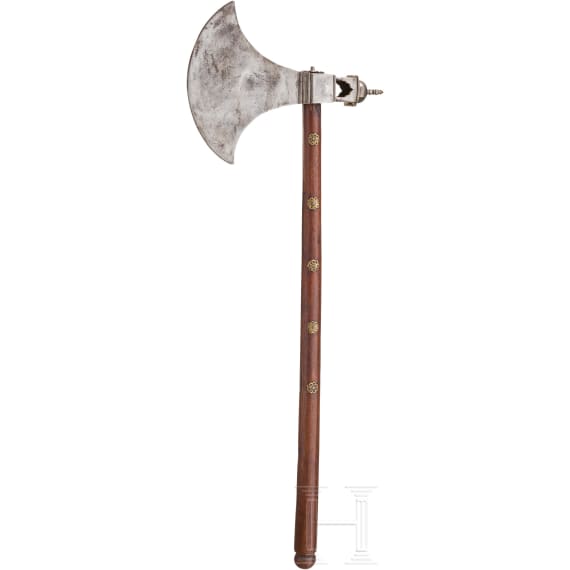 An Indian chiselled axe, circa 1800