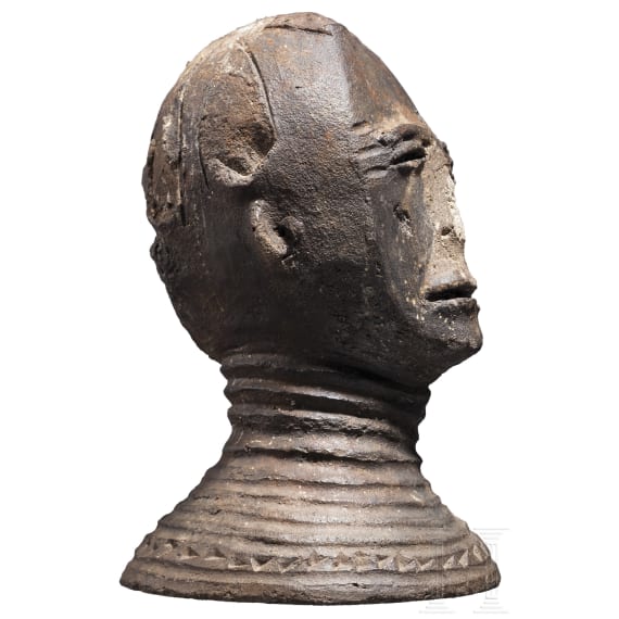 An ancestor's terracotta head, Ashanti tribe, Ghana