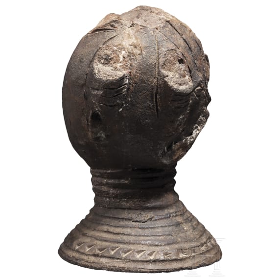 An ancestor's terracotta head, Ashanti tribe, Ghana