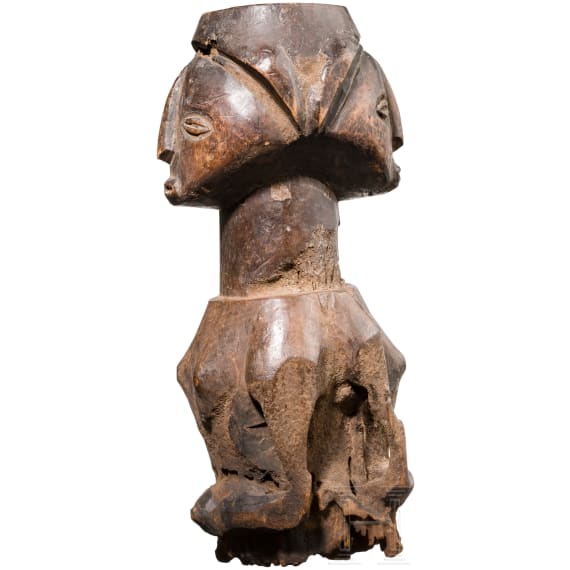 Two headed sculpture of the Hemba tribe, Congo