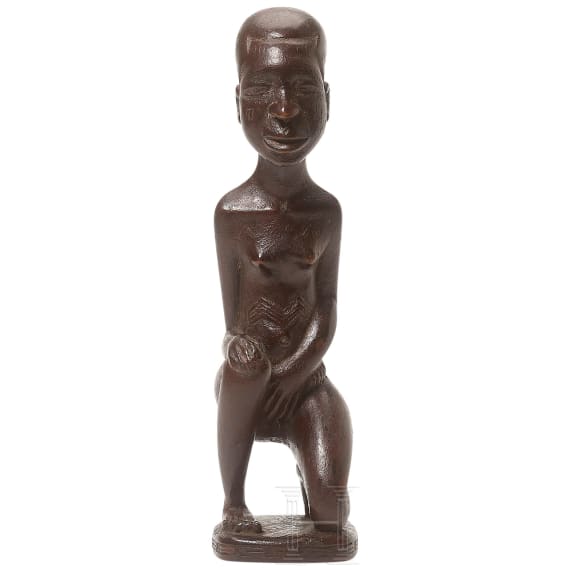 A wooden statuette of the Cuba tribe, Congo-Central Africa