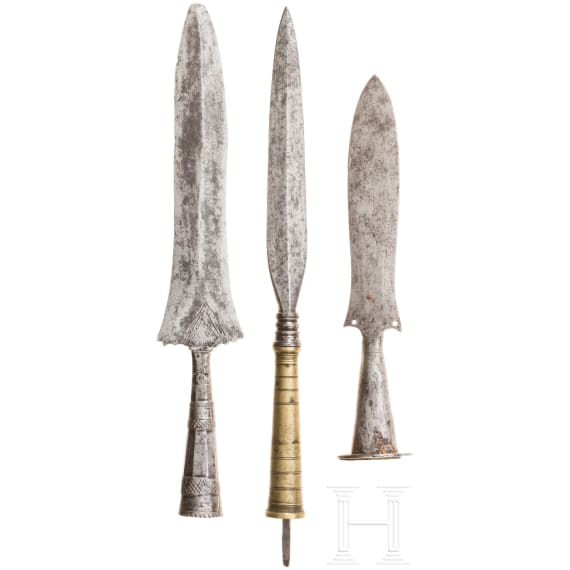 Three Indian spearheads, 19th century