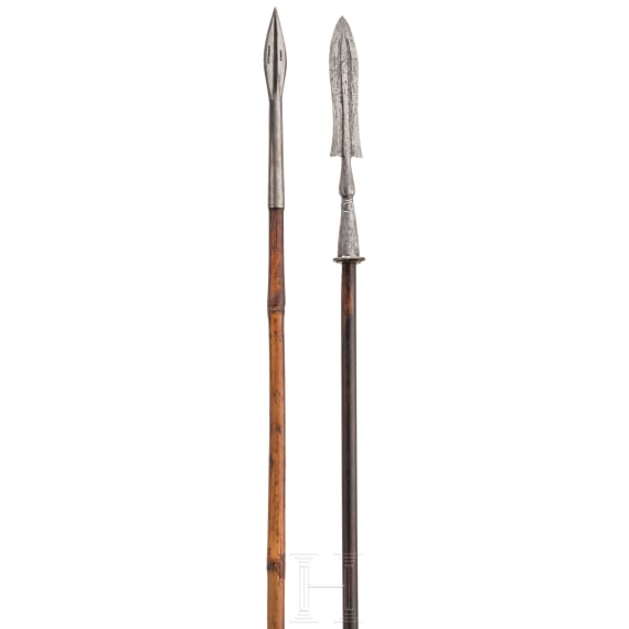 Two Indian spears, 19th century