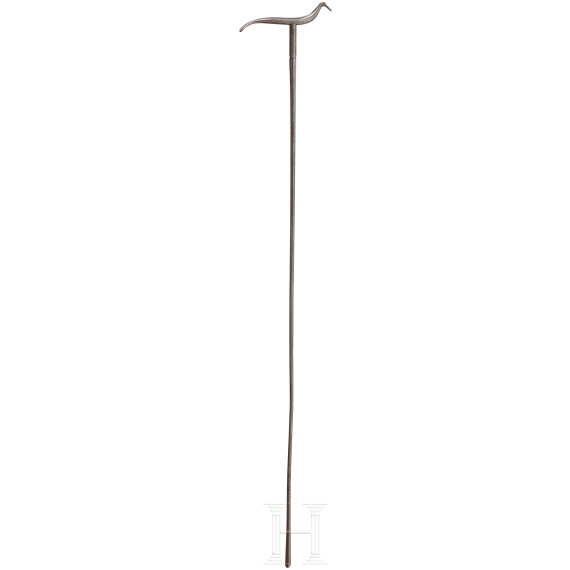 An Indian iron fakir's stick, 18th/19th century