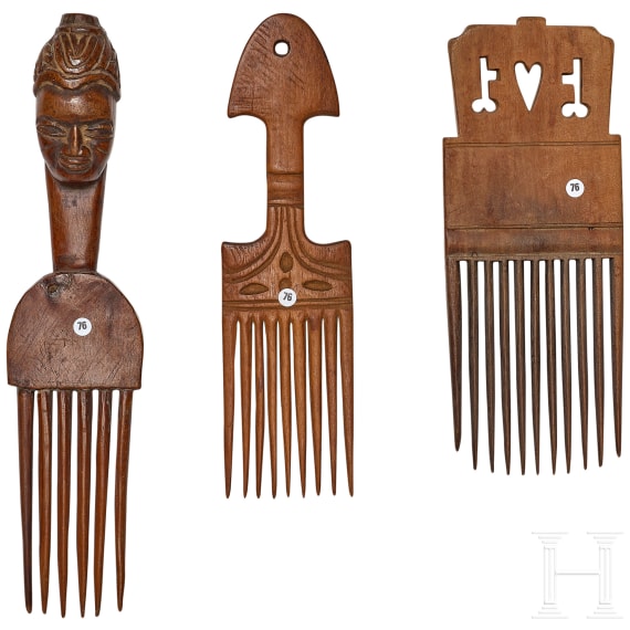 Three African combs