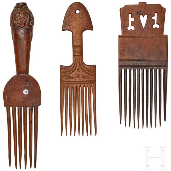 Three African combs