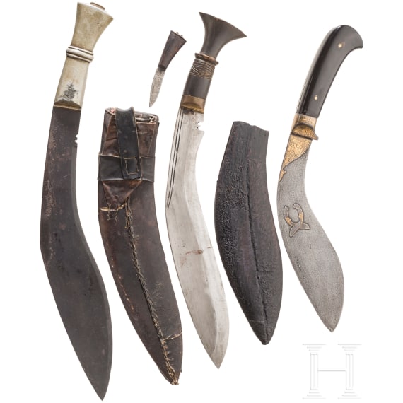 Three khukris, Nepal, 20th century