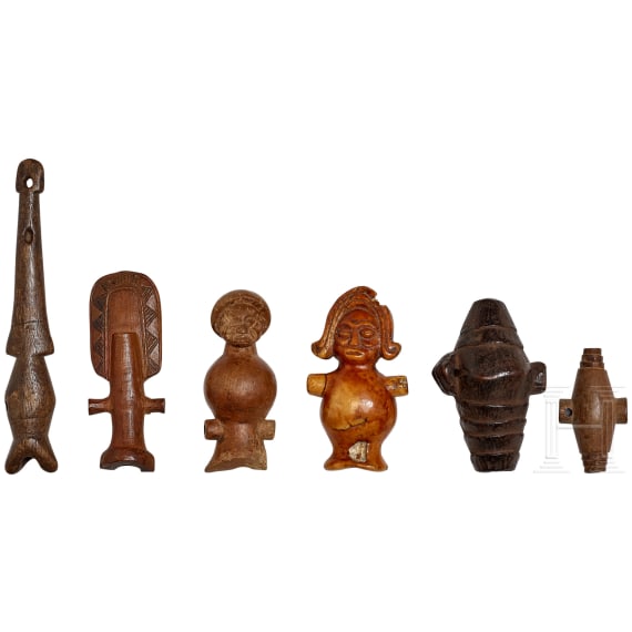 Six different African flutes