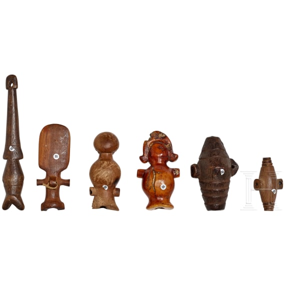 Six different African flutes