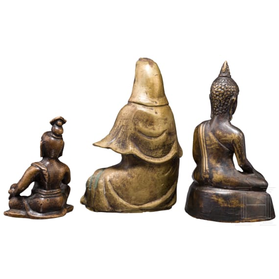 Three figures for house altars, China/Nepal, 19th/20th century