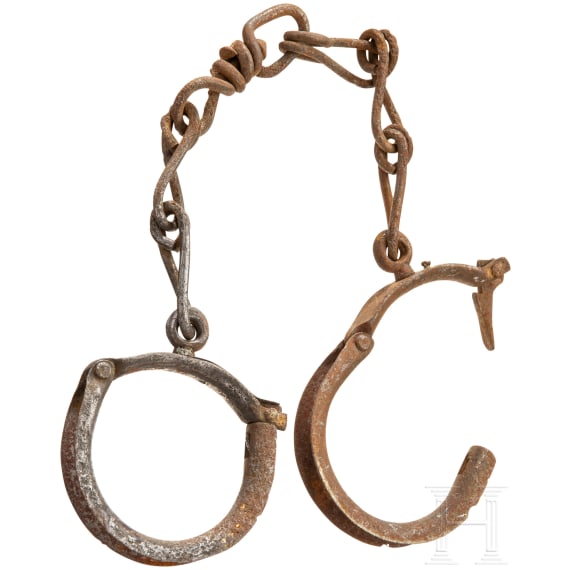 A pair of ankle cuffs, German, 18th/19th century
