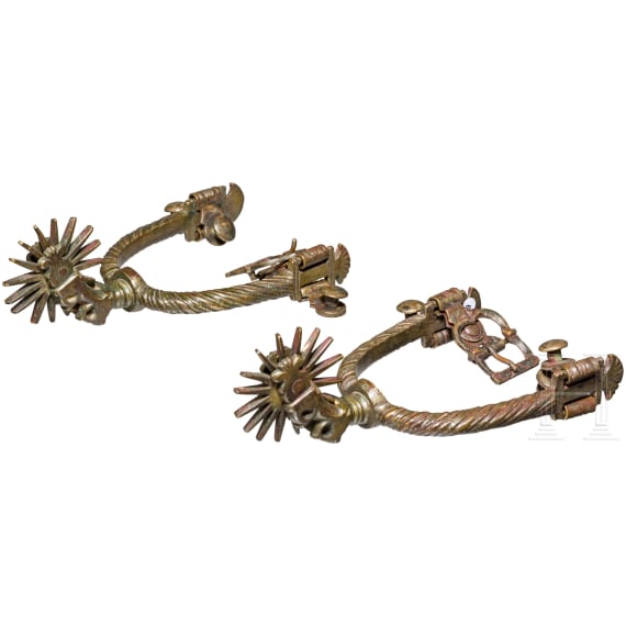 A pair of Spanish wheel spurs, 18th/19th century