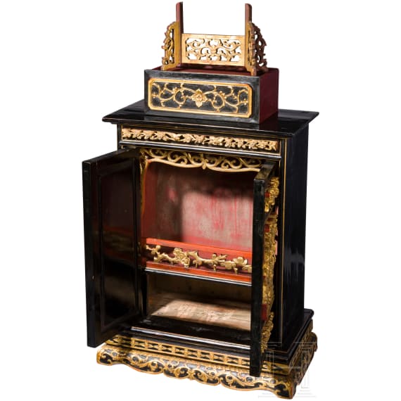 A small altar cabinet, China, 20th century