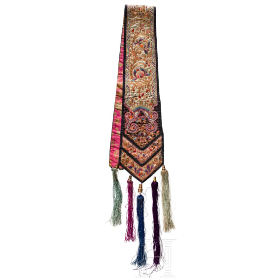 A Chinese silk embroidery, circa 1900