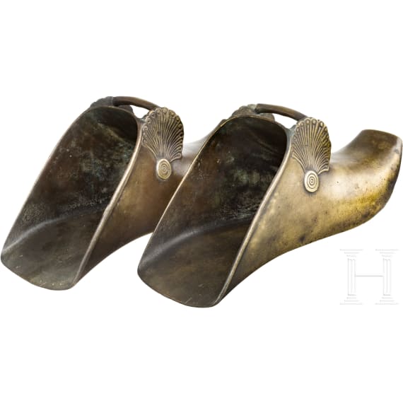 A pair of Italian or Spanish stirrups, circa 1800