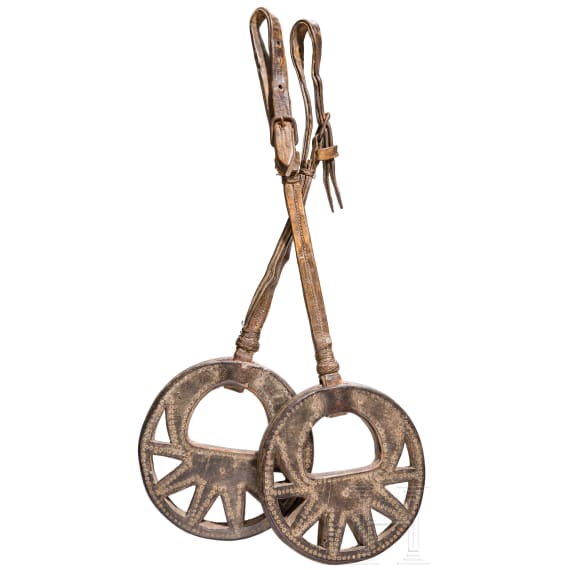A pair of Argentinian stirrups, 19th century