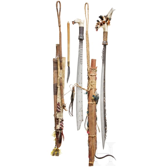 Two Mandau, Borneo, around 1900 and 20th century respectively