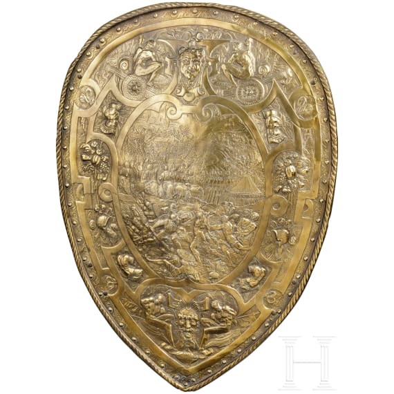 Reliefed parade shield in the style of the Renaissance