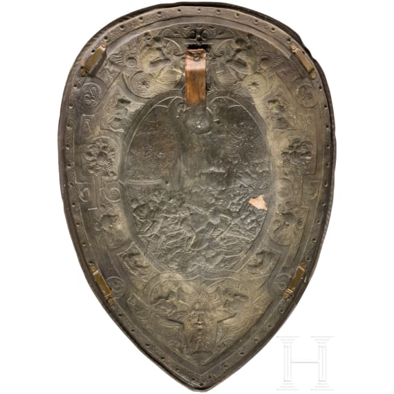 Reliefed parade shield in the style of the Renaissance