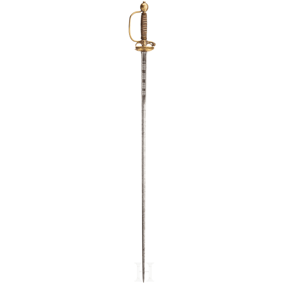 A small sword with pierced blade, France, ca. 1760