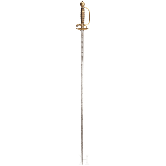 A small sword with pierced blade, France, ca. 1760
